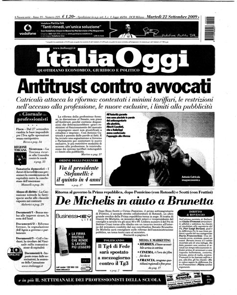 Italia oggi : quotidiano di economia finanza e politica